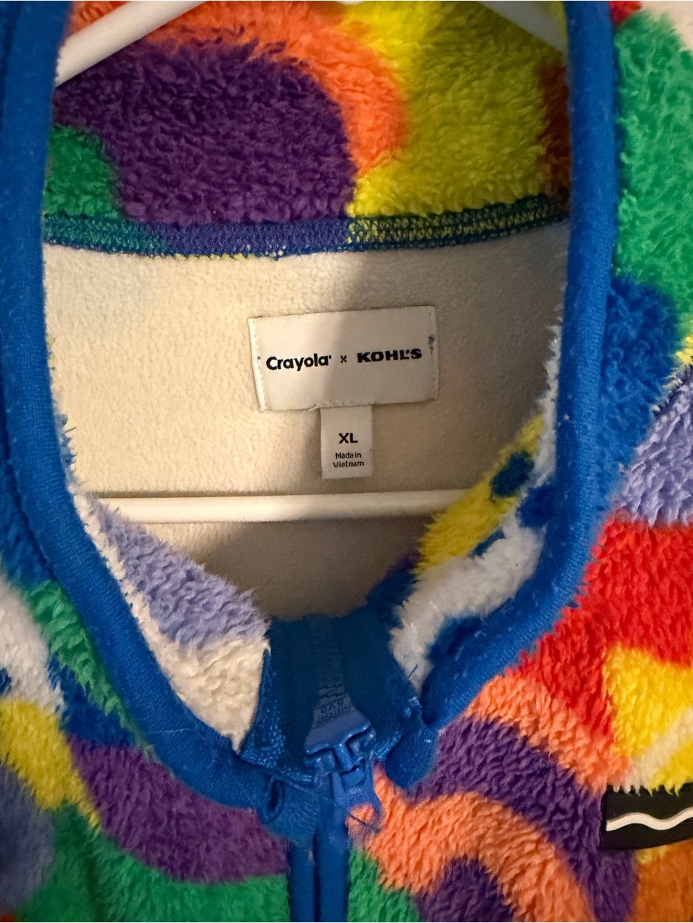 Colorful Abstract Pattern Fleece Jacket - Picture 3 of 3